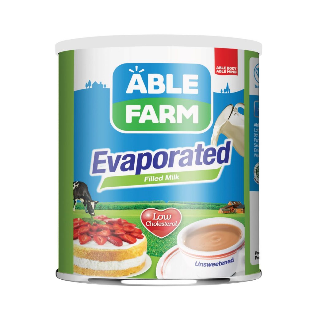 Able Farm Evaporated Filled Milk